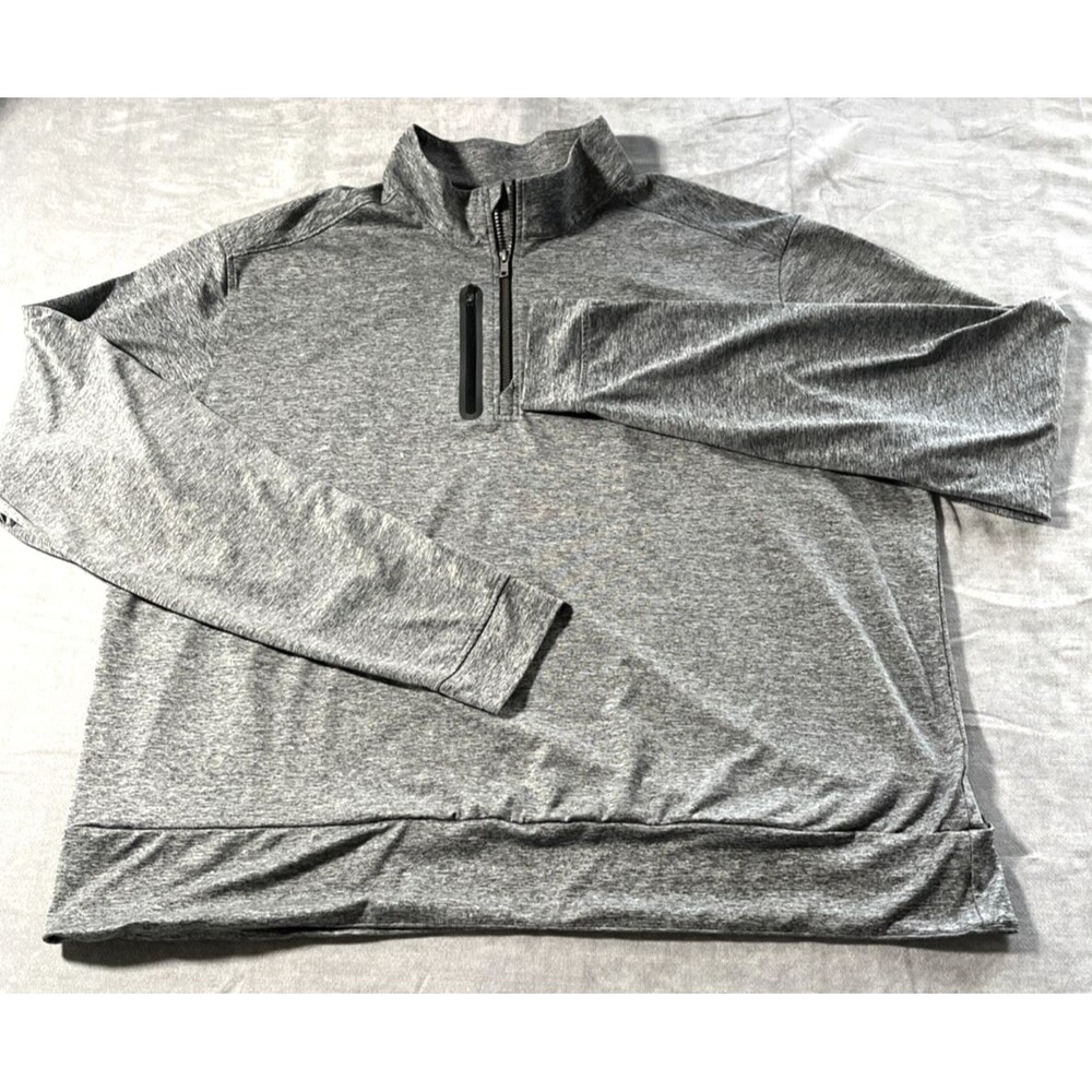 Cutter & Buck 1/4 Zip Pullover Mens 4XT Stretch Performance Gray Golf 50+ UPF